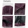 Outdoor Ventures Women’s Softshell Jacket with Removable Hood, Insulated Windbreaker Waterproof Warm Fleece Lined Coat(Purplish Red Heather)