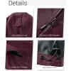 Outdoor Ventures Women’s Softshell Jacket with Removable Hood, Insulated Windbreaker Waterproof Warm Fleece Lined Coat(Wine)