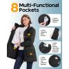 Outdoor Ventures Women’s Waterproof Fleece Lined Winter Coat Parka Removable Hood Warm Long Insulated Thicken Puffer Jacket(Black)