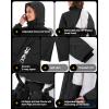Outdoor Ventures Women’s Waterproof Fleece Lined Winter Coat Parka Removable Hood Warm Long Insulated Thicken Puffer Jacket(Black)