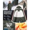 Outdoor Ventures Women’s Waterproof Fleece Lined Winter Coat Parka Removable Hood Warm Long Insulated Thicken Puffer Jacket(Greenish Brown)
