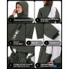 Outdoor Ventures Women’s Waterproof Fleece Lined Winter Coat Parka Removable Hood Warm Long Insulated Thicken Puffer Jacket(Greenish Brown)