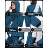 Outdoor Ventures Women’s Waterproof Fleece Lined Winter Coat Parka Removable Hood Warm Long Insulated Thicken Puffer Jacket(Modern Blue)