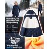 Outdoor Ventures Women’s Waterproof Fleece Lined Winter Coat Parka Removable Hood Warm Long Insulated Thicken Puffer Jacket(Navy)