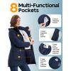Outdoor Ventures Women’s Waterproof Fleece Lined Winter Coat Parka Removable Hood Warm Long Insulated Thicken Puffer Jacket(Navy)