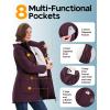 Outdoor Ventures Women’s Waterproof Fleece Lined Winter Coat Parka Removable Hood Warm Long Insulated Thicken Puffer Jacket(Wine)