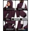 Outdoor Ventures Women’s Waterproof Fleece Lined Winter Coat Parka Removable Hood Warm Long Insulated Thicken Puffer Jacket(Wine)