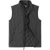 Outdoor Ventures Men’s Casual Outerwear Vest Lightweight Winter Zip Up Sleeveless Jacket for Hiking Travel Golf Running(Dark Grey Heather)