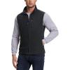 Outdoor Ventures Men’s Full-Zip Lightweight Polar Fleece Vest Outerwear with 5 Pockets Warm Winter Sleeveless Jacket Casual(Charcoal)