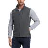 Outdoor Ventures Men’s Full-Zip Lightweight Polar Fleece Vest Outerwear with 5 Pockets Warm Winter Sleeveless Jacket Casual(Grey Heather)