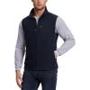 Outdoor Ventures Men’s Full-Zip Lightweight Polar Fleece Vest Outerwear with 5 Pockets Warm Winter Sleeveless Jacket Casual(Navy)