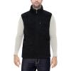 Outdoor Ventures Men’s Full-Zip Lightweight Polar Fleece Vest Outerwear with 5 Pockets Warm Winter Sleeveless Jacket Casual(Sherpa Black)
