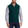 Outdoor Ventures Men’s Full-Zip Polar Fleece Vest Outerwear Lightweight Warm Casual Sleeveless Jacket for Fall & Winter(Dark Green)