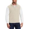 Outdoor Ventures Men’s Full-Zip Polar Fleece Vest Outerwear Lightweight Warm Casual Sleeveless Jacket for Fall & Winter(Moonlight)