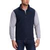 Outdoor Ventures Men’s Full-Zip Polar Fleece Vest Outerwear Lightweight Warm Casual Sleeveless Jacket for Fall & Winter(Navy)