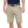 Outdoor Ventures Men’s Golf Shorts 11″ Inseam Classic-Fit Flat Front Stretch Casual Shorts with Pockets Summer Hiking Travel(Khaki)