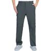 Outdoor Ventures Mens Hiking Pants Lightweight Quick Dry Convertible Pants, Stretch Zip-Off Cargo Pants for Travel Fishing(Gery)