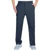 Outdoor Ventures Mens Hiking Pants Lightweight Quick Dry Convertible Pants, Stretch Zip-Off Cargo Pants for Travel Fishing(Navy)