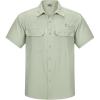 Outdoor Ventures Men’s Lightweight Short Sleeve Fishing Shirt UPF 50 Button Down Quick Dry Cooling Hiking Travel Safari Shirt(Grayish Green)