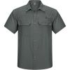 Outdoor Ventures Men’s Lightweight Short Sleeve Fishing Shirt UPF 50 Button Down Quick Dry Cooling Hiking Travel Safari Shirt(Shadow Grey)