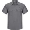 Outdoor Ventures Men’s Lightweight Short Sleeve Fishing Shirt UPF 50 Button Down Quick Dry Cooling Hiking Travel Safari Shirt(Storm Grey)
