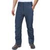 Outdoor Ventures Men’s Lite Waterproof Windproof Fleece Lined Warm Hiking Ski Snow Pants Expandable-Waist(Dark Denim- High Waist)