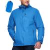 Outdoor Ventures Men’s Packable Rain Jacket Waterproof Lightweight Raincoat with Hood Windproof Cycling Jackets(Bright Blue)