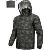 Outdoor Ventures Men’s Rain Jacket Waterproof Lightweight Packable Rain Pullover for Hiking Golf Running(Camouflage)