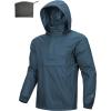 Outdoor Ventures Men’s Rain Jacket Waterproof Lightweight Packable Rain Pullover for Hiking Golf Running(Royal Blue)