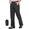 Outdoor Ventures Men’s Rain Pants Waterproof Rain Overall Pants Windproof Packable Rain Outdoor Pants for Hiking Fishig Golf(Black)