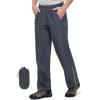 Outdoor Ventures Men’s Rain Pants Waterproof Rain Overall Pants Windproof Packable Rain Outdoor Pants for Hiking Fishig Golf(Grey)