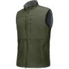 Outdoor Ventures Men’s Running Vest Outerwear, Lightweight Windproof Fleece-Lined Softshell Sleeveless Jacket for Golf(Army Green-7 Pockets)