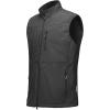 Outdoor Ventures Men’s Running Vest Outerwear, Lightweight Windproof Fleece-Lined Softshell Sleeveless Jacket for Golf(Dark Grey Heather-7 Pockets)