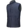 Outdoor Ventures Men’s Running Vest Outerwear, Lightweight Windproof Fleece-Lined Softshell Sleeveless Jacket for Golf(Grayish Blue-7 Pockets)