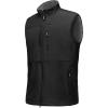 Outdoor Ventures Men’s Running Vest Outerwear, Lightweight Windproof Fleece-Lined Softshell Sleeveless Jacket for Golf(New Black-7 Pockets)
