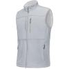 Outdoor Ventures Men’s Running Vest Outerwear, Lightweight Windproof Fleece-Lined Softshell Sleeveless Jacket for Golf(Silver Grey-7 Pockets)