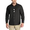 Outdoor Ventures Men’s UPF 50+ UV Sun Protection SPF Hiking Shirt Long Sleeve Lightweight Quick Dry for Safari Travel Fishing(Black)