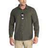 Outdoor Ventures Men’s UPF 50+ UV Sun Protection SPF Hiking Shirt Long Sleeve Lightweight Quick Dry for Safari Travel Fishing(Green)