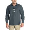 Outdoor Ventures Men’s UPF 50+ UV Sun Protection SPF Hiking Shirt Long Sleeve Lightweight Quick Dry for Safari Travel Fishing(Grey)
