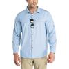 Outdoor Ventures Men’s UPF 50+ UV Sun Protection SPF Hiking Shirt Long Sleeve Lightweight Quick Dry for Safari Travel Fishing(Light Blue)