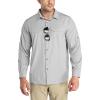 Outdoor Ventures Men’s UPF 50+ UV Sun Protection SPF Hiking Shirt Long Sleeve Lightweight Quick Dry for Safari Travel Fishing(Silver Grey)