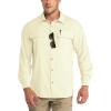 Outdoor Ventures Men’s UPF 50+ UV Sun Protection Shirt, Long Sleeve Hiking Fishing Shirt Cooling Quick Dry for Safari Travel(Light Yellow)
