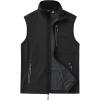 Outdoor Ventures Men’s Windproof Softshell Vest Outerwear Lightweight Sleeveless Jacket for Running Golf Hiking Travel(Black)