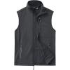 Outdoor Ventures Men’s Windproof Softshell Vest Outerwear Lightweight Sleeveless Jacket for Running Golf Hiking Travel(Cool Grey)