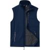 Outdoor Ventures Men’s Windproof Softshell Vest Outerwear Lightweight Sleeveless Jacket for Running Golf Hiking Travel(Dark Blue)