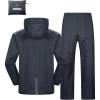Outdoor Ventures Packable Rain Suit for Men Lightweight Waterproof Breathable Rain Gear for golf Rain Jacket Pants(Grey)