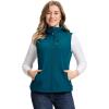 Outdoor Ventures Women’s Hooded Lightweight Softshell Vest, Windproof Fleece Lined Sleeveless Jacket for Golf Running Travel(Modern Blue)