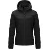 Outdoor Ventures Women’s Hooded Puffer Jacket Waterproof Lightweight Full-Zip Warm Quilted Winter Coat(Black)