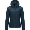 Outdoor Ventures Women’s Hooded Puffer Jacket Waterproof Lightweight Full-Zip Warm Quilted Winter Coat(Deep Blue)
