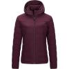 Outdoor Ventures Women’s Hooded Puffer Jacket Waterproof Lightweight Full-Zip Warm Quilted Winter Coat(Wine)